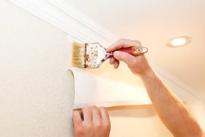Pose de papier peint à Crédin — revêtements muraux et toiles de verre